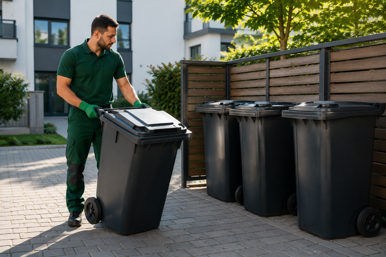 Müllentsorgen Wohnanlage
